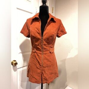 Urban Outfitters Terracotta Corduroy Jumpsuit
